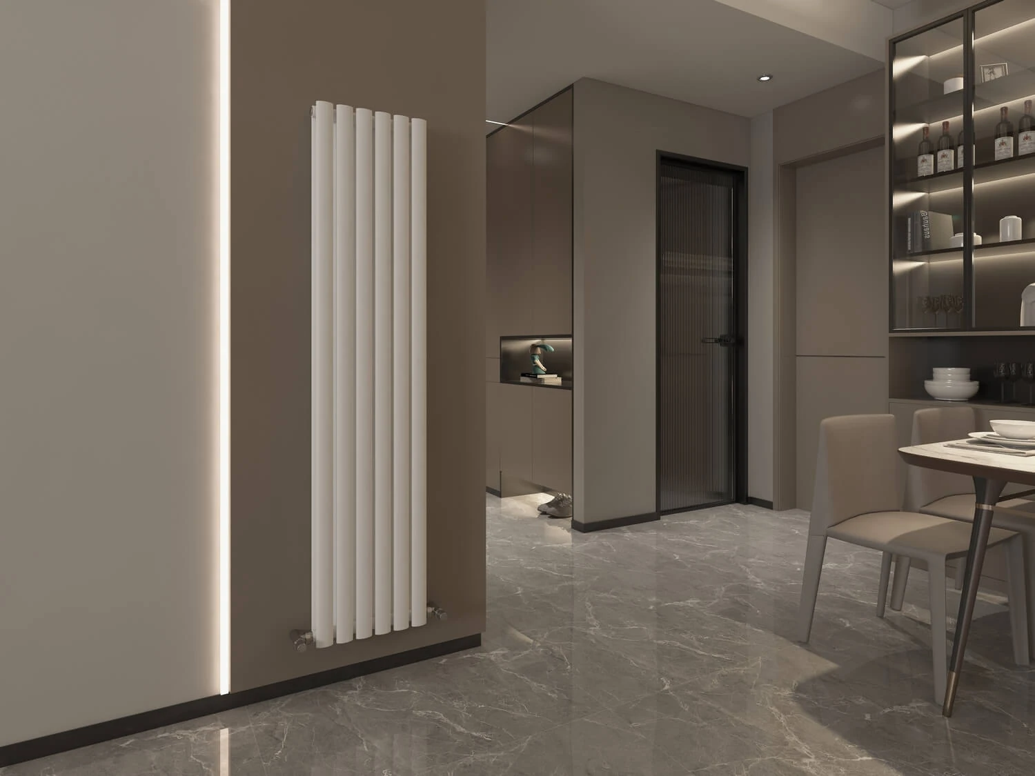 Трубчатый радиатор Ceontera Ellipse Double 1600 V 3 секций