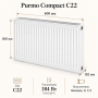Стальной панельный радиатор Purmo Compact, тип C 22-300-400