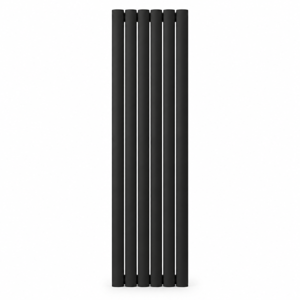 Трубчатый радиатор Sunlike, тип ST-6015B, 1600х408, 6 секций, чёрный , универсальное подключе