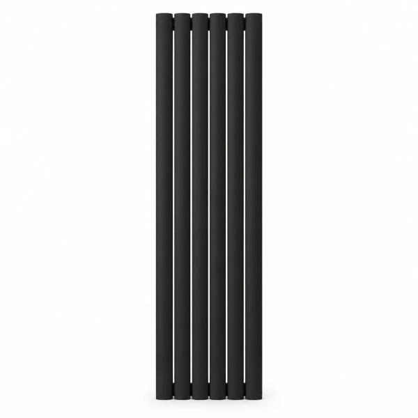 Трубчатый радиатор Sunlike, тип ST-6015B, 1600х408, 6 секций, чёрный , универсальное подключе