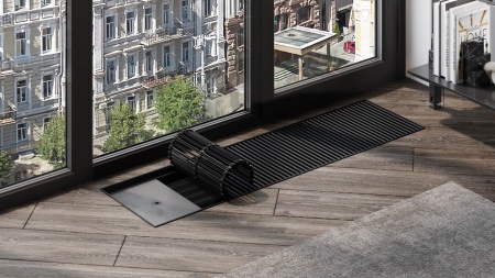 Конвектор внутрипольный с вентилятором