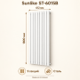 Трубчатый радиатор Sunlike, тип ST-6015B, 1800х612, 9 секций, белый, универсальное подключение