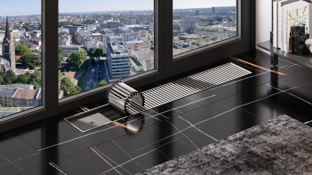 Конвектор внутрипольный с вентилятором