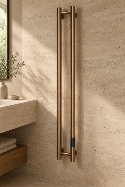 Электрический полотенцесушитель Ceontera AvonFlow, тип 1200-137, цвет Brush Bronze